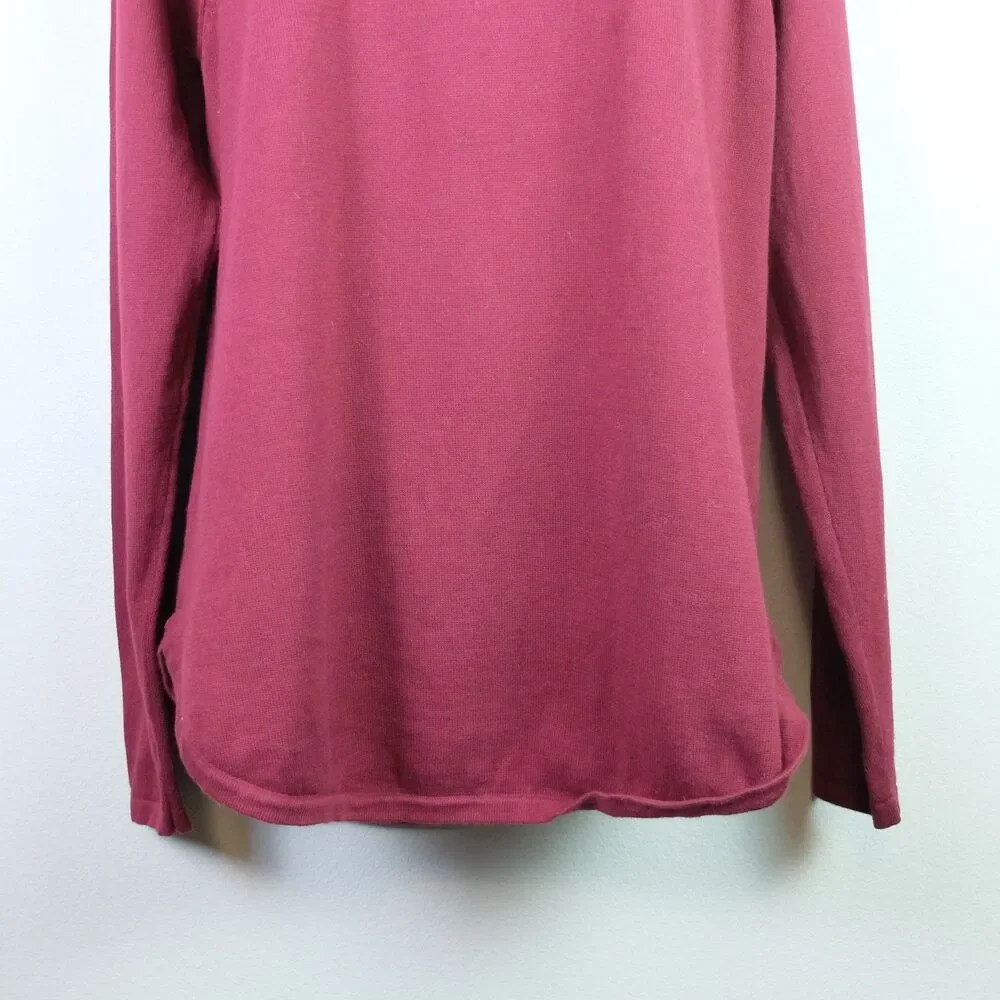 Jeanne Pierre Dark Crimson Long Sleeve Turtleneck Size Large